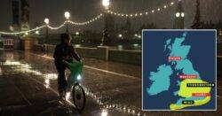UK ‘more like autumn’ as thunderstorms and high speed winds batter the country
