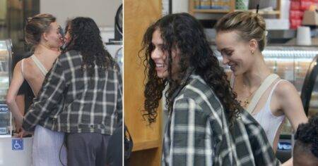 Lily-Rose Depp packs on PDA and cuddles girlfriend 070 Shake on sweet treat run