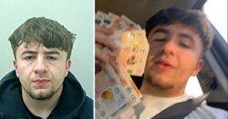 Police troll man who was jailed after filming himself with wads of cash