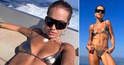 Rita Ora looks sensational in tiny silver bikini as she enjoys sun-soaked break with husband Taika Waititi