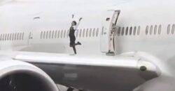 Airline bosses furious with cabin crew filmed dancing on wing of Boeing 777