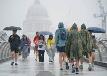 Met Office warns of floods and power cuts with half a month’s rain in six hours