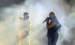 Kanye West performs for first time since antisemitic comments as he joins Travis Scott on stage in Italy