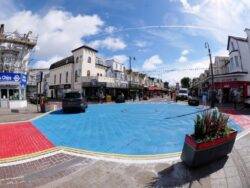 Seaside town’s ‘Golden Mile’ painted red and blue – but people say it ‘looks rank’