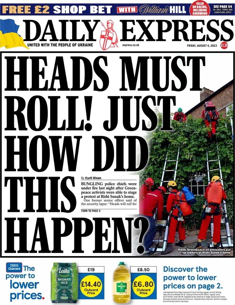 Daily Express - Heads must roll! Just how did this happen?