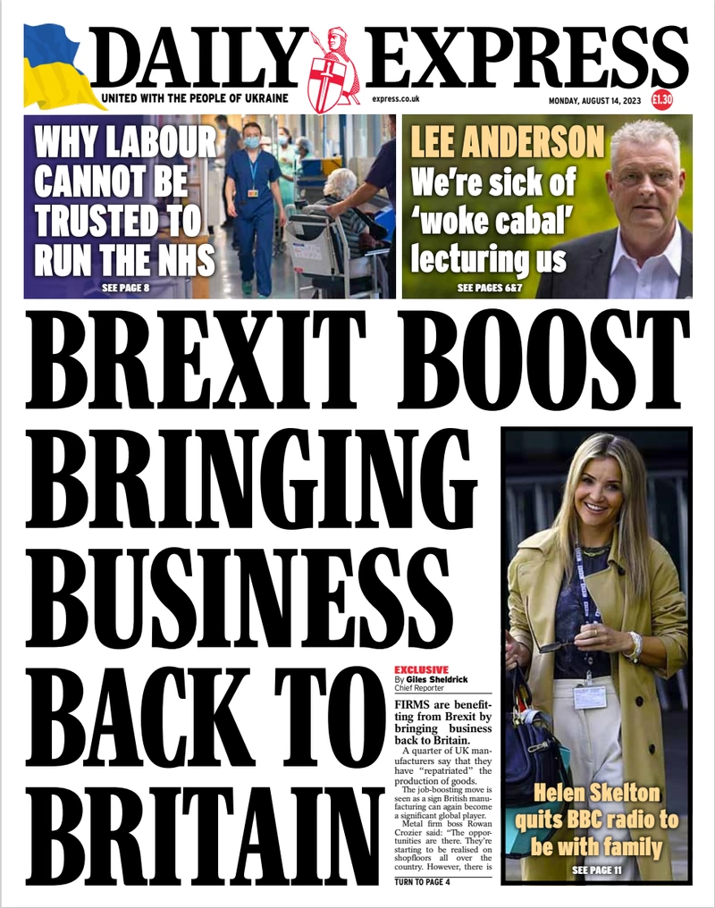 Daily Express - Brexit boost bringing business back to Britain
