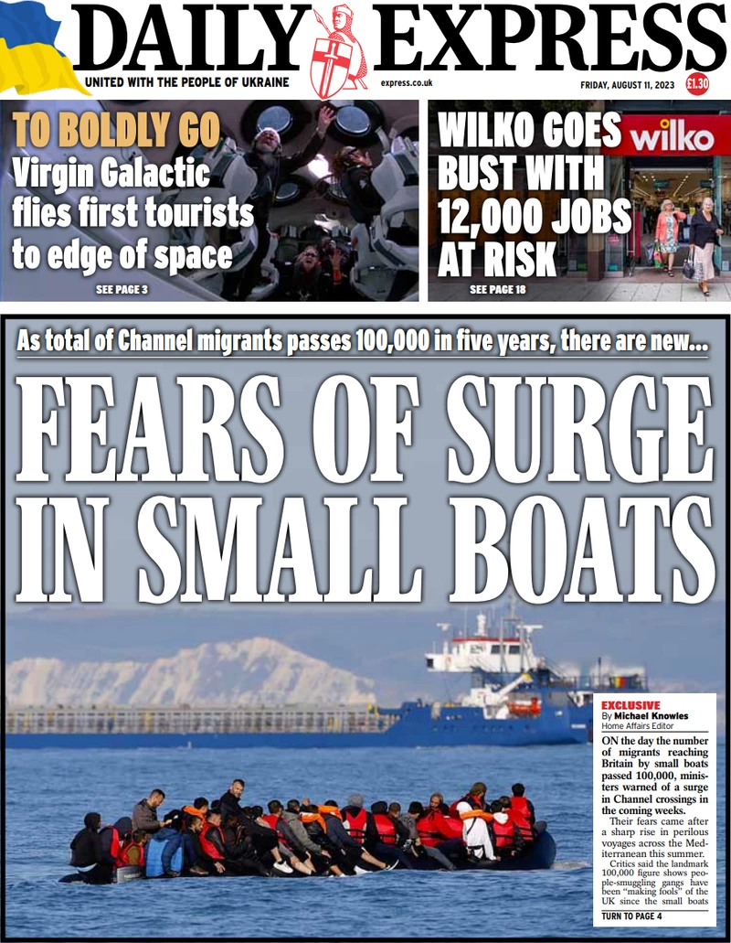 Daily Express - Fears of surge in small boats