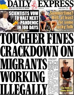 Daily Express – Tougher fines crackdown on migrants working illegally 