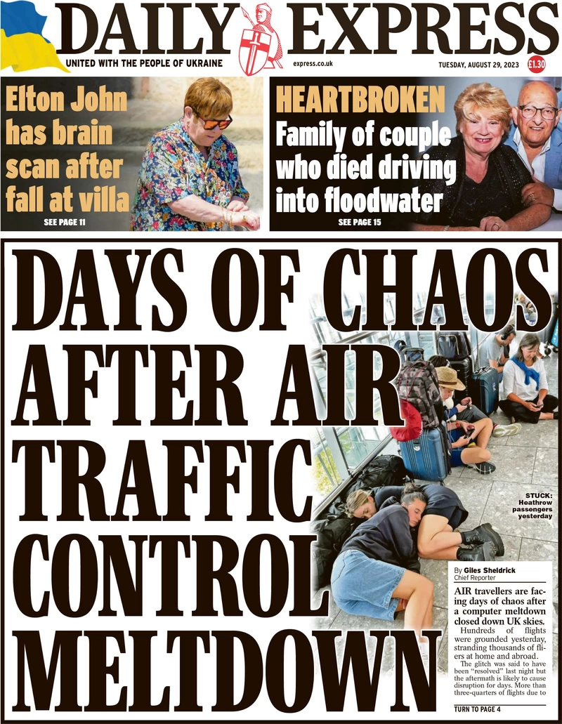 Daily Express - Days of chaos after air traffic control meltdown