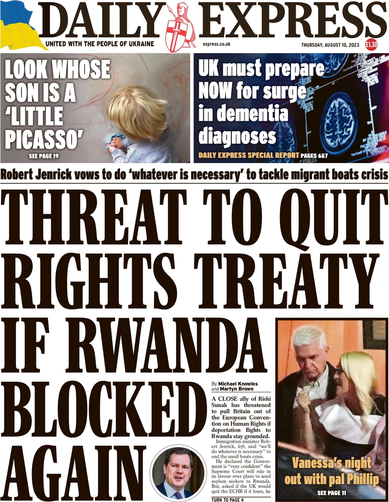 Daily Express - Threat to quit rights treaty if Rwanda blocked again