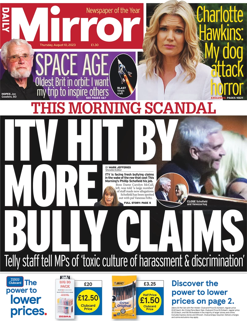 Daily Mirror - ITV hit by more bullying claims