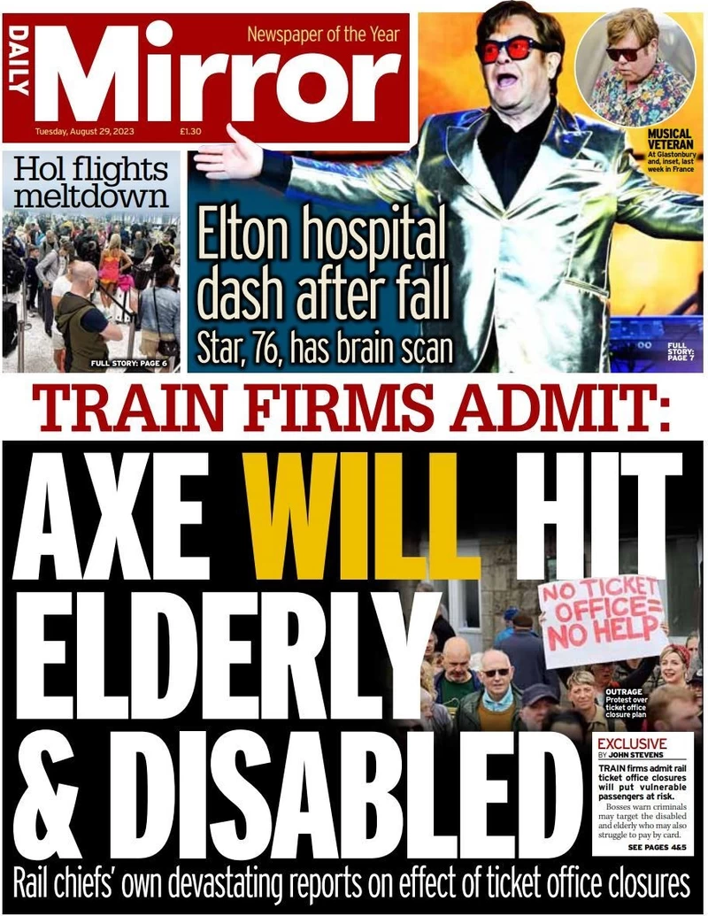 Daily Mirror - Axe will hit elderly & disabled