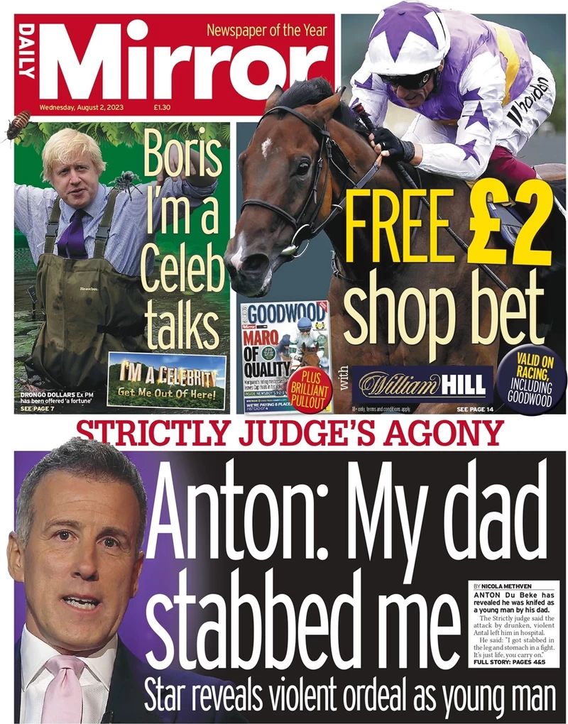 Daily Mirror - Anton: My dad stabbed me