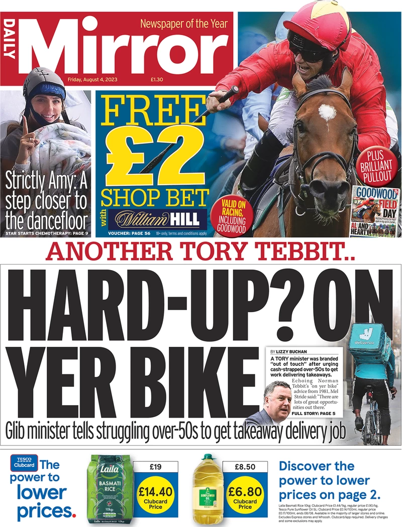 Daily Mirror - Hard-up? on yer bike