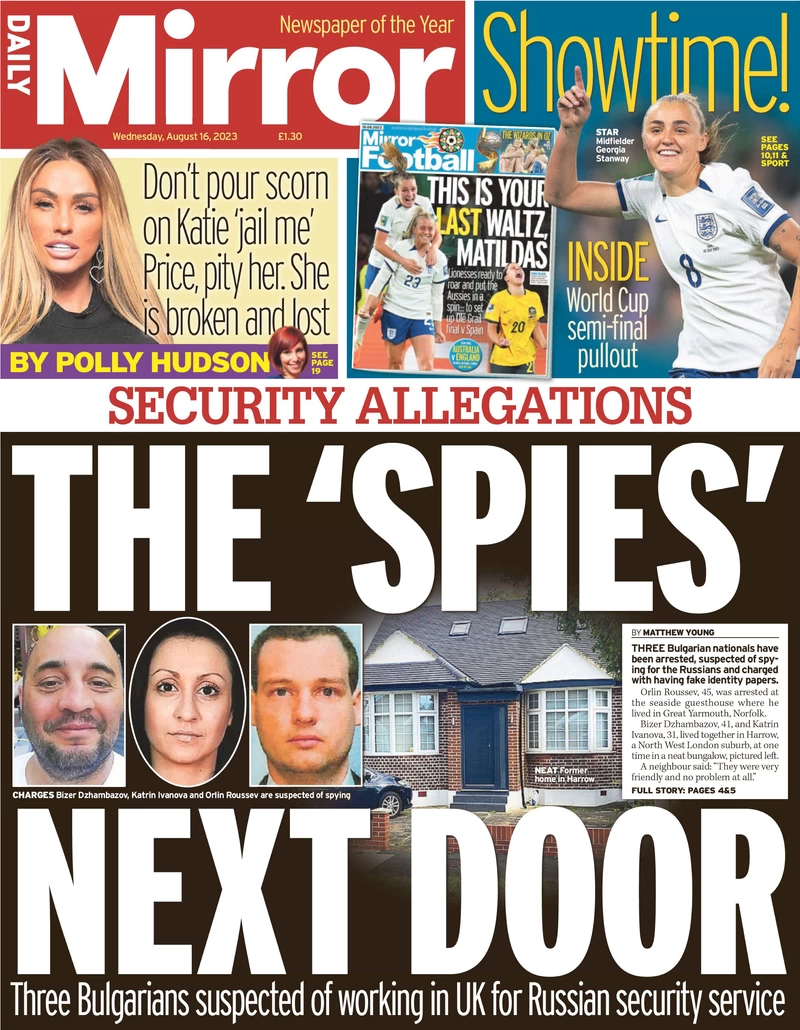 Daily Mirror - The spies next door