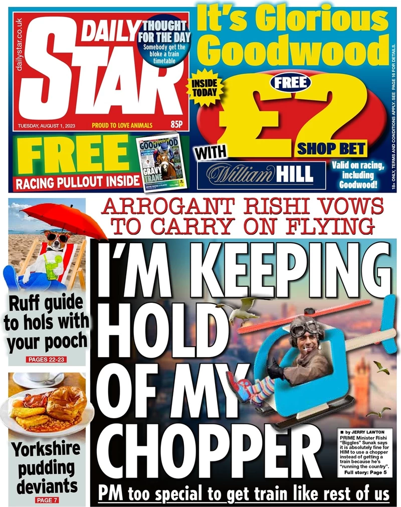 Daily Star - I’m keeping hold of my chopper