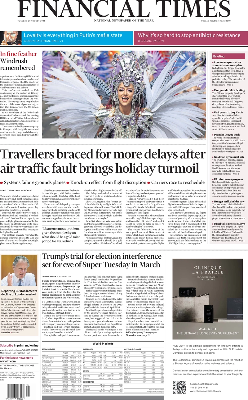 Financial Times - Travellers braced for more delays after air traffic fault brings holiday turmoil