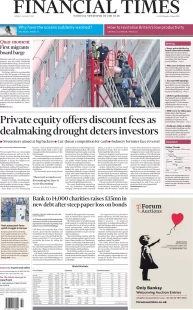 Financial Times – Private equity offers discount fees as dealmakers’ drought deters investors 