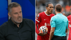 ‘It’s lazy, but not a red card’ – Irate Jamie Carragher gives his verdict on Virgil van Dijk red card against Newcastle