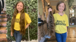 Little girl donates two feet of her hair in incredible sponsored charity chop