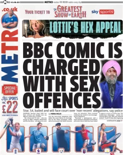 Metro – BBC comic is charged with sex offence 