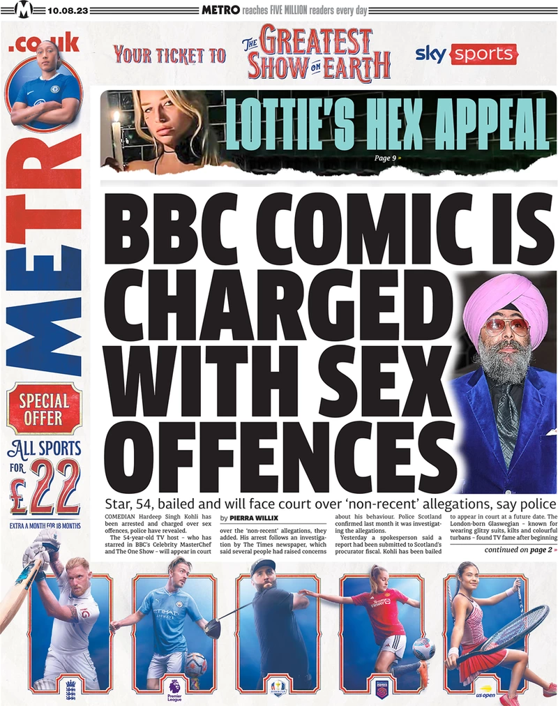 Metro - BBC comic is charged with sex offence