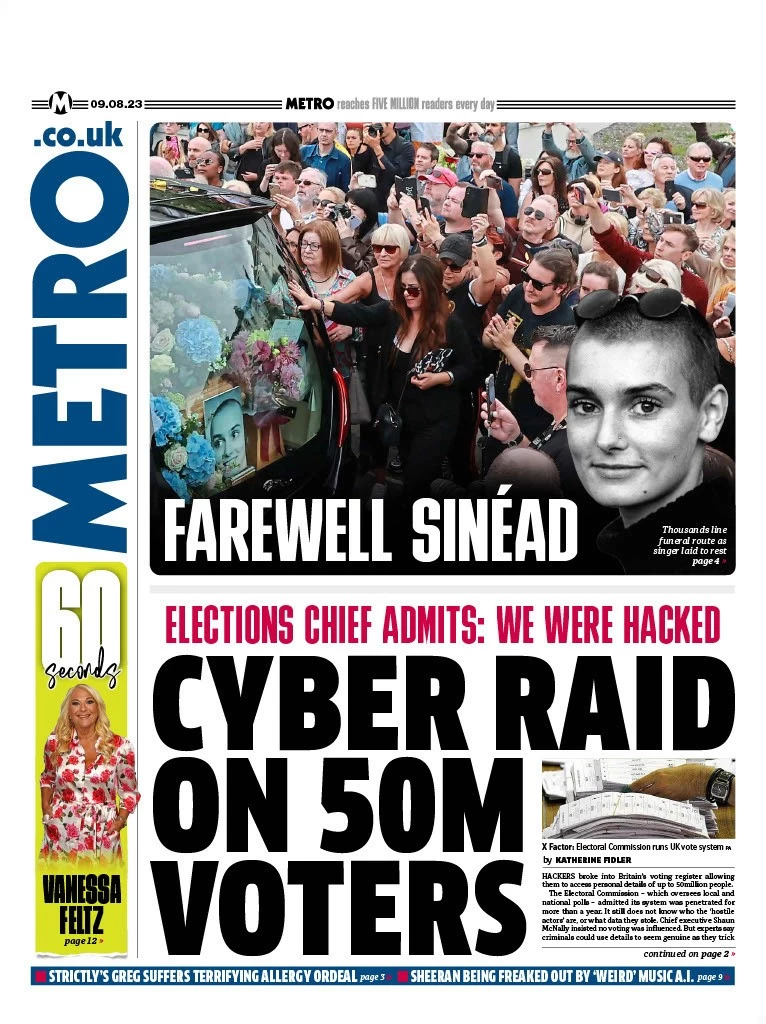 Metro - Cyber raid on 50M voters Metro - Cyber raid on 50M voters