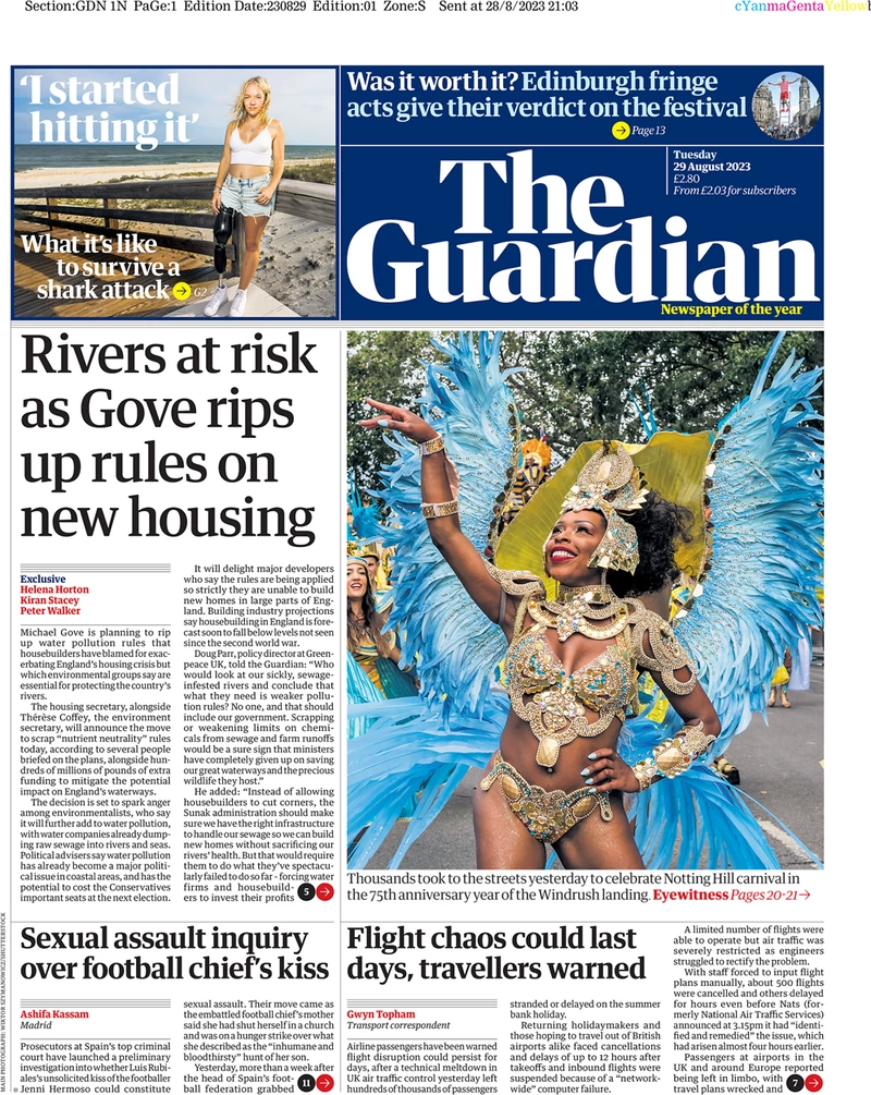 The Guardian - Rivers at risk as Gove rips up rules on new housing