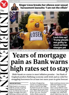 The Independent – Years of mortgage pain as Bank warns high rates set to stay 