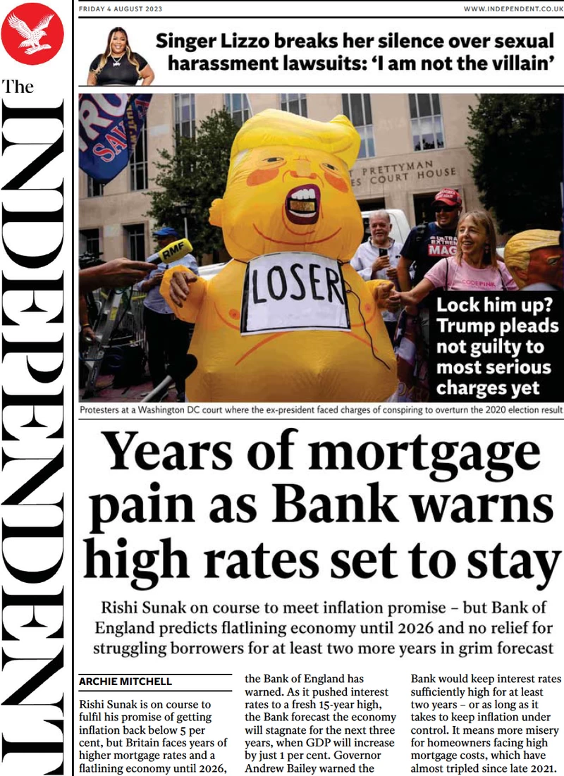 The Independent - Years of mortgage pain as Bank warns high rates set to stay