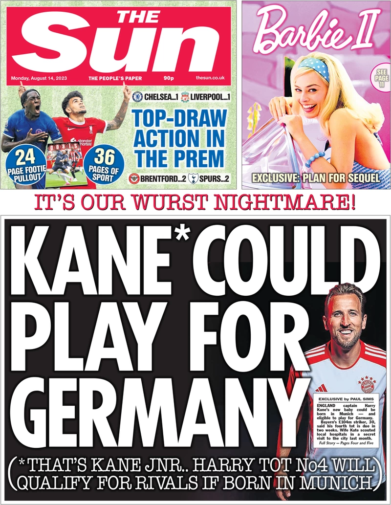 The Sun - Kane* could play for Germany