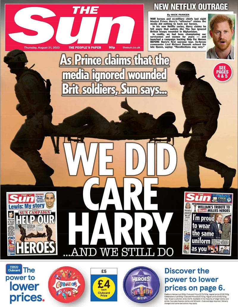 The Sun - We did care Harry
