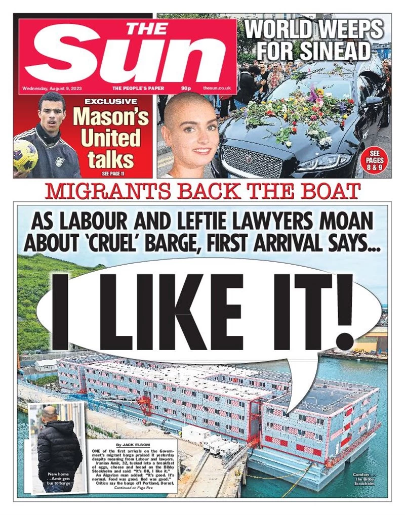 The Sun - Migrants back the barge: I like it