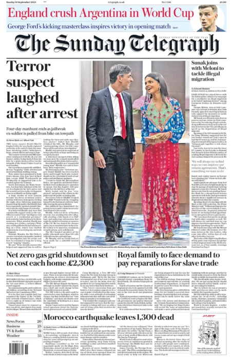The Sunday Telegraph – Terror suspect laughed after arrest