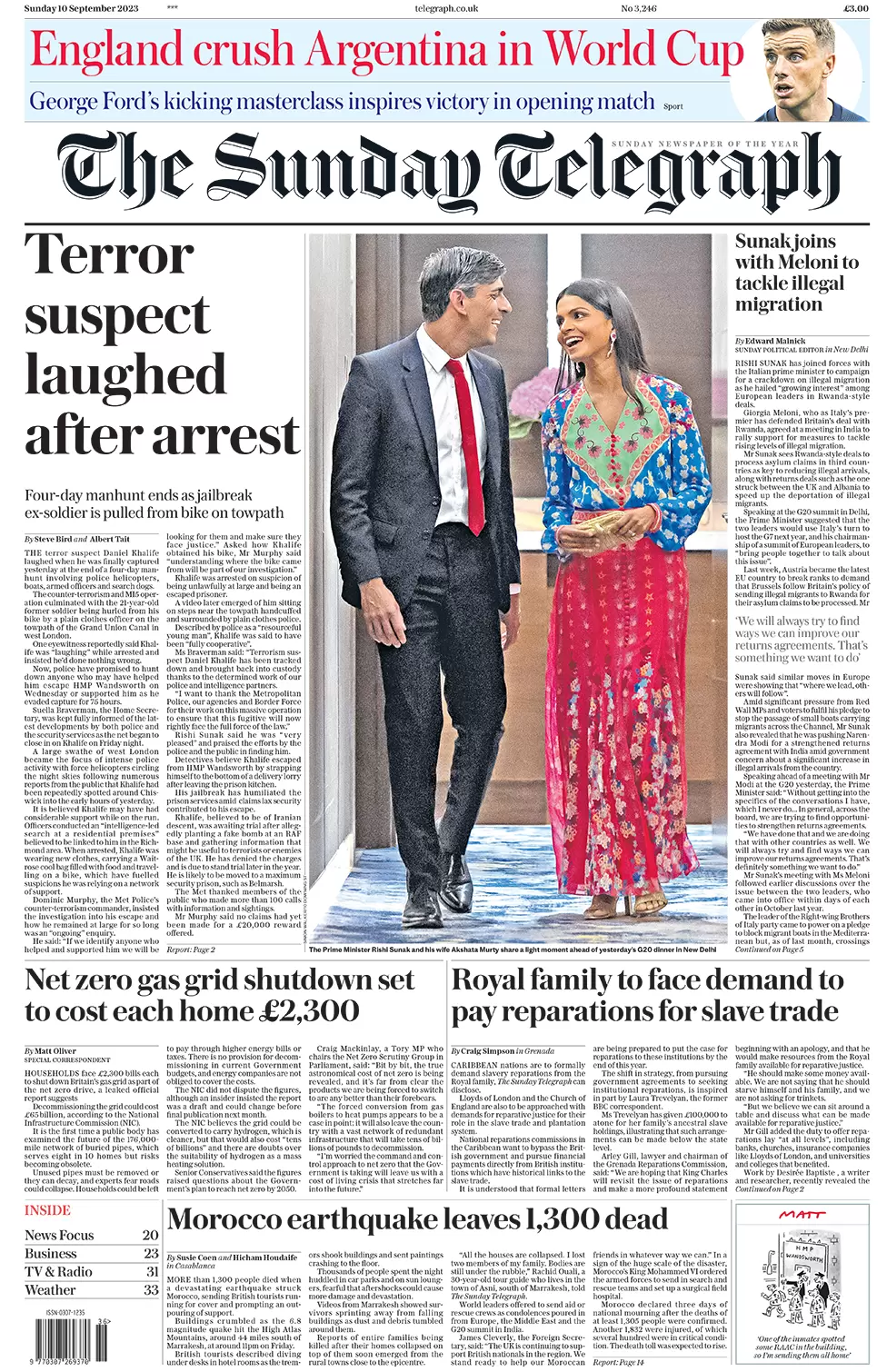 The Sunday Telegraph - Terror suspect laughed after arrest