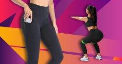 These £11 workout tights ‘hold you in at all the right places’ and even have space for your phone