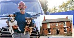 One man is camping outside the ruins of the Crooked House pub to protect its bricks