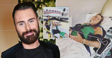 Rylan Clark hires private plane to bring mum Linda, 71, home after suffering ‘bad fall’ on holiday