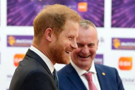 Prince Harry says Queen is ‘looking down on all of us’ as he visits London
