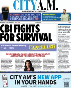 CITY AM - CBI fights for survival 