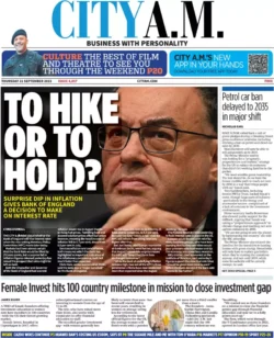 CITY AM – To hike or to hold