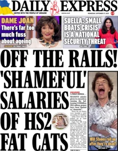 Daily Express – Off the rails! ‘Shameful’ salaries of HS2 fat cats 