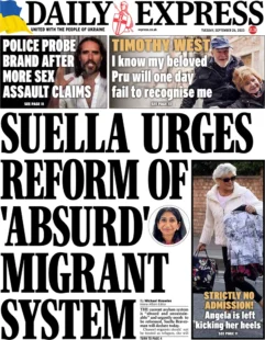 Daily Express – Suella urges reform of absurd migrant system 