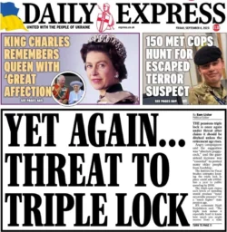 Daily Express – Yet again a threat to triple lock