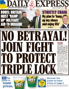 Daily Express – No Betrayal! Join fight to protect triple lock 