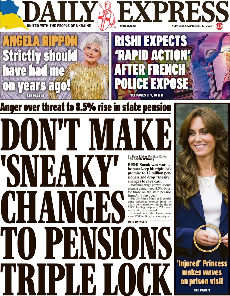 Daily Express - Don’t make sneaky changes to pensions triple lock 