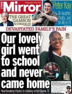 Daily Mirror – Our lovely girl went to school and never came home
