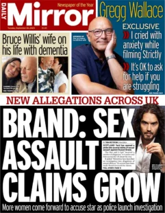 Daily Mirror – Brand: Sex assault claims grow