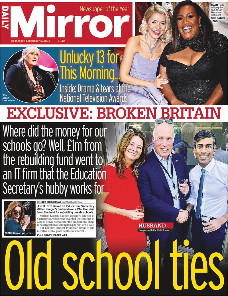 Daily Mirror - Exclusive: Broken Britain - Old school ties