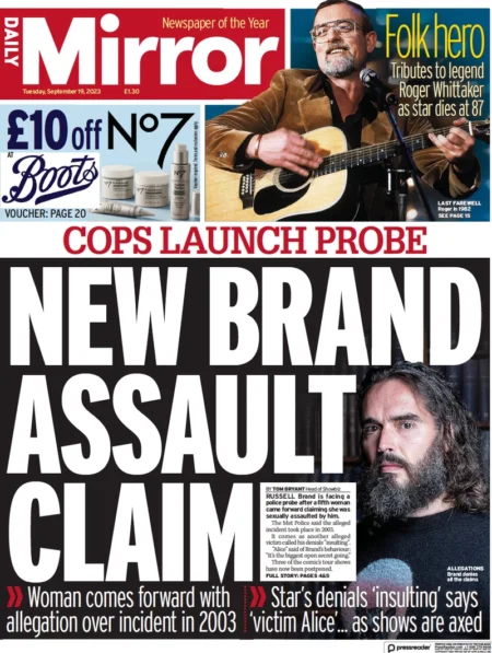 Daily Mirror - New Brand assault claim 